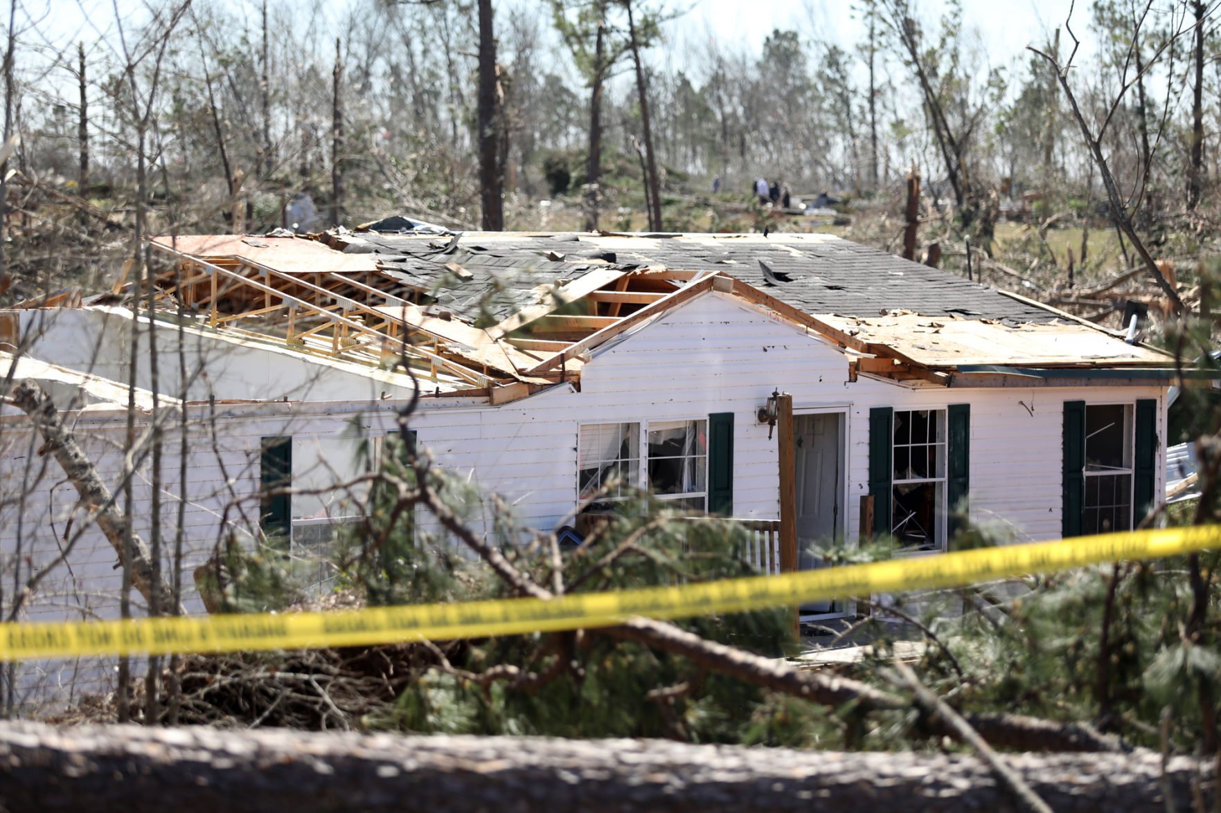 Tornado damage on Lee County Road 38